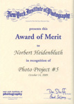 Award of Merit des New York Institute of Photography