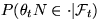 $P(\theta_tN\in\cdot\vert{\cal F}_t)$