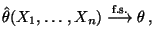 $\displaystyle \hat\theta(X_1,\ldots,X_n)
\overset{\textrm{f.s.}}{\longrightarrow}\theta\,,
$
