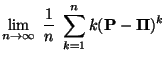 $\displaystyle \lim\limits_{n\to\infty}\;\frac{1}{n}\;\sum\limits_{k=1}^{n}
k({\mathbf{P}}-{\boldsymbol{\Pi}})^k$