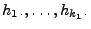 $ h_{1\,\cdot},\ldots,h_{k_1\,\cdot}$
