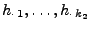 $ h_{\cdot\,
1},\ldots,h_{\cdot\, k_2}$