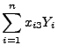 $\displaystyle \sum\limits_{i=1}^n x_{i3}Y_i$