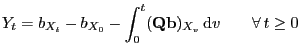 $\displaystyle Y_t=b_{X_t}-b_{X_0}-\int_0^t({\mathbf{Q}}{\mathbf{b}})_{X_v} {\rm d}v\qquad\forall  t\ge0$