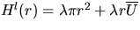 $H^l(r) = \lambda \pi r^2 + \lambda r \oU$
