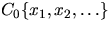$C_0\{x_1,x_2,\ldots\}$