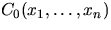 $C_0(x_1,\ldots,x_n)$