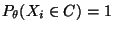 $ P_\theta(X_i\in C)=1$