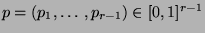 $ p=(p_1,\ldots,p_{r-1})\in[0,1]^{r-1}$