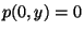 $ p(0,y)=0$