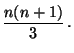 $\displaystyle \frac{n(n+1)}{3}\,.$