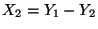 $ X_2=Y_1-Y_2$