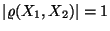 $ \vert\varrho(X_1,X_2)\vert=1$