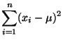 $\displaystyle \sum\limits_{i=1}^n(x_i-\mu)^2$