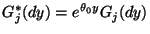 $ G_j^*(dy)=e^{\theta_0 y}G_j(dy)$