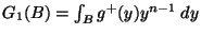 $ G_1(B)=\int_B g^+(y)y^{n-1} \;dy$