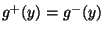 $ g^+(y)=g^-(y)$