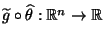 $ \widetilde g\circ\widehat\theta:\mathbb{R}^n\to\mathbb{R}$