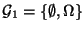 $ \mathcal{G}_1=\{\emptyset,\Omega\}$