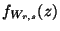 $\displaystyle f_{W_{r,s}}(z)$