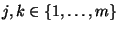 $ j,k\in\{1,\ldots,m\}$