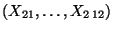 $ (X_{21},\ldots,X_{2\,12})$