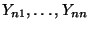 $ Y_{n1},\ldots,Y_{nn}$