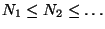 $ N_1\le N_2\le\ldots$