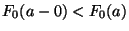 $ F_0(a-0)<F_0(a)$