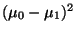 $ (\mu_0-\mu_1)^2$