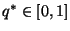 $ q^*\in[0,1]$