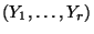$ (Y_1,\ldots,Y_r)$
