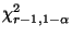 $ \chi^2_{r-1,1-\alpha}$