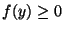 $ f(y)\ge 0$