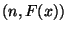 $ (n,F(x))$
