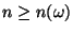 $ n\ge n(\omega)$