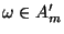 $ \omega\in A^\prime_m$