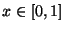 $ x\in[0,1]$