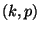$ (k,p)$