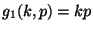$\displaystyle g_1(k,p)=kp$