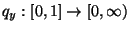 $ q_{y}:[0,1]\to[0,\infty)$