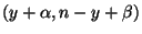 $ (y+\alpha,n-y+\beta)$