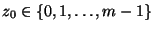 $ z_0\in\{0,1,\ldots,m-1\}$