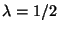 $ \lambda=1/2$