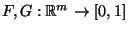 $ F,G:\mathbb{R}^m\to[0,1]$