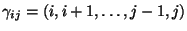 $ \gamma_{ij}=(i,i+1,\ldots,j-1,j)$