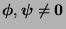 $ {\boldsymbol{\phi}},{\boldsymbol{\psi}}\not={\bf0}$