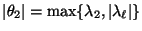 $ \vert\theta_2\vert=\max\{\lambda_2,\vert\lambda_\ell\vert\}$