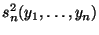 $\displaystyle s_n^2(y_1,\ldots,y_n)$