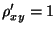 $ \rho^\prime_{xy}=1$